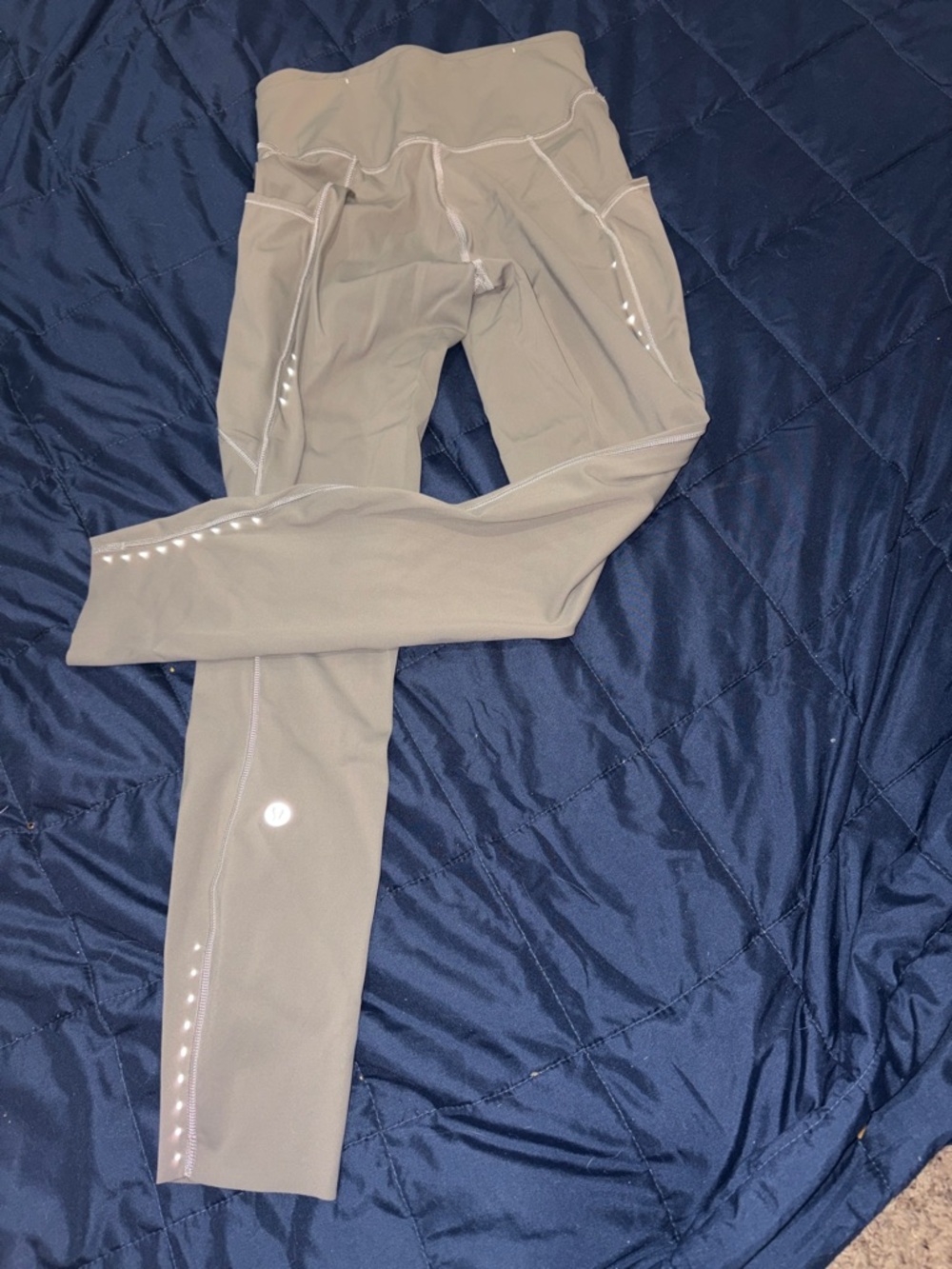 lululemon athletica Neutral Brown High-Rise Leggings with Reflective Logo